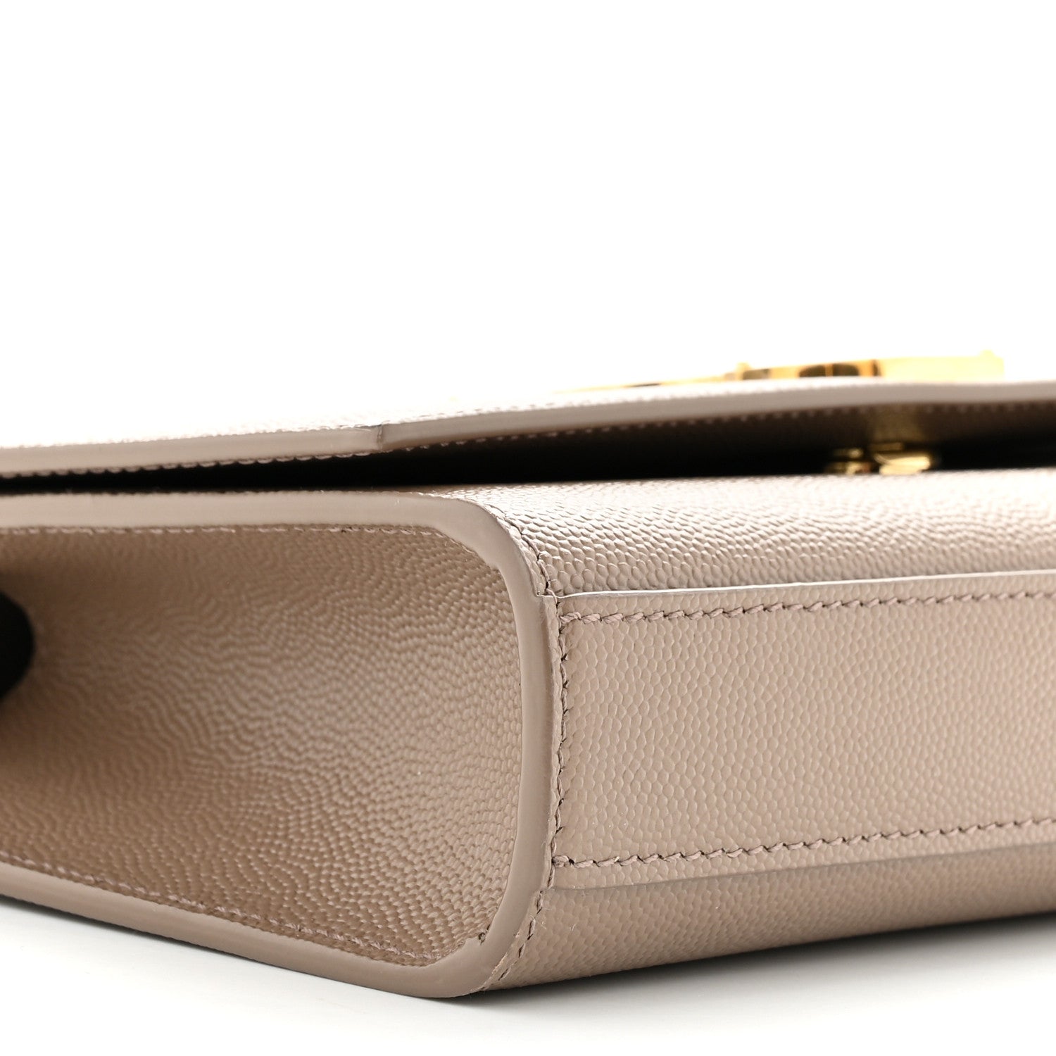 Saint Laurent Grain De Poudre Small Monogram Kate Satchel Dark Beige 9 of 10