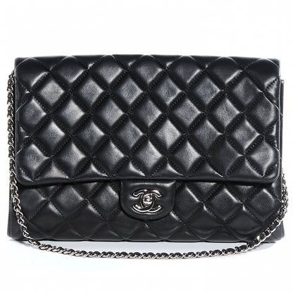 Chanel Lambskin Quilted Clutch Flap Black 1 of 9