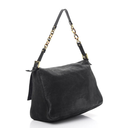 Fendi Vitello Savana Big Mama Baguette Black Tartaruga Natural 3 of 16