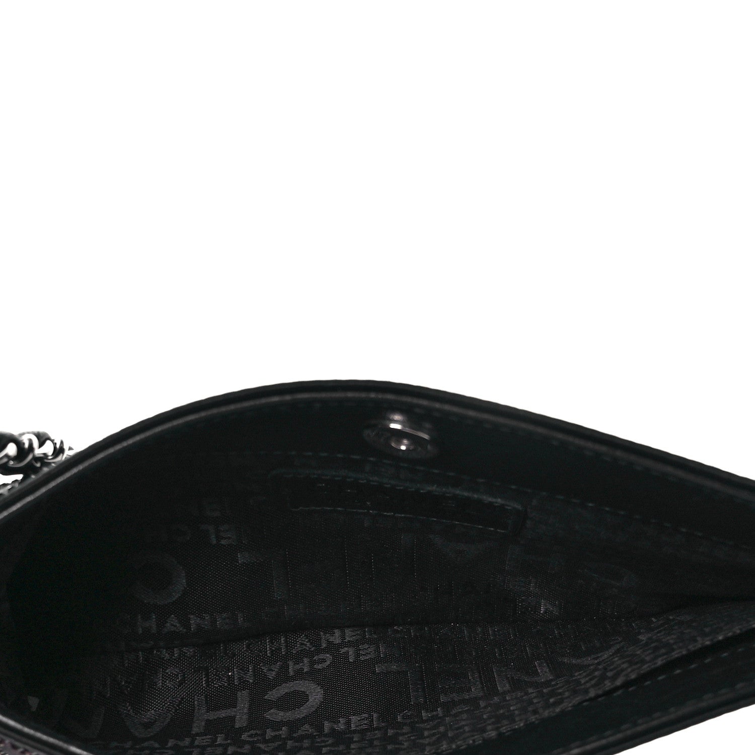 Chanel Satin Crystal Camellia Evening Bag Black 4 of 7