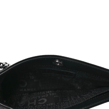 Chanel Satin Crystal Camellia Evening Bag Black 4 of 7