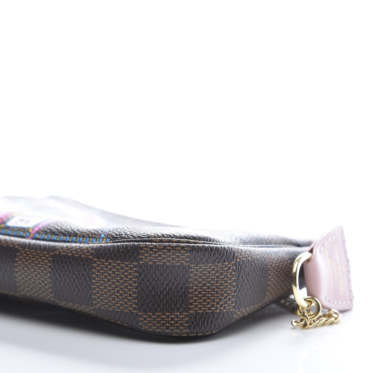 Louis Vuitton Damier Ebene 2020 Christmas Animation Big Wheel Mini Pochette Accessories Rose Ballerine 8 of 10