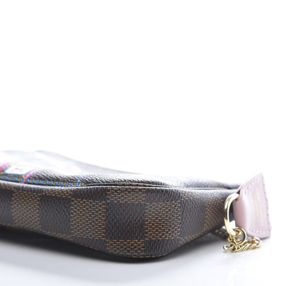 Louis Vuitton Damier Ebene 2020 Christmas Animation Big Wheel Mini Pochette Accessories Rose Ballerine 8 of 10