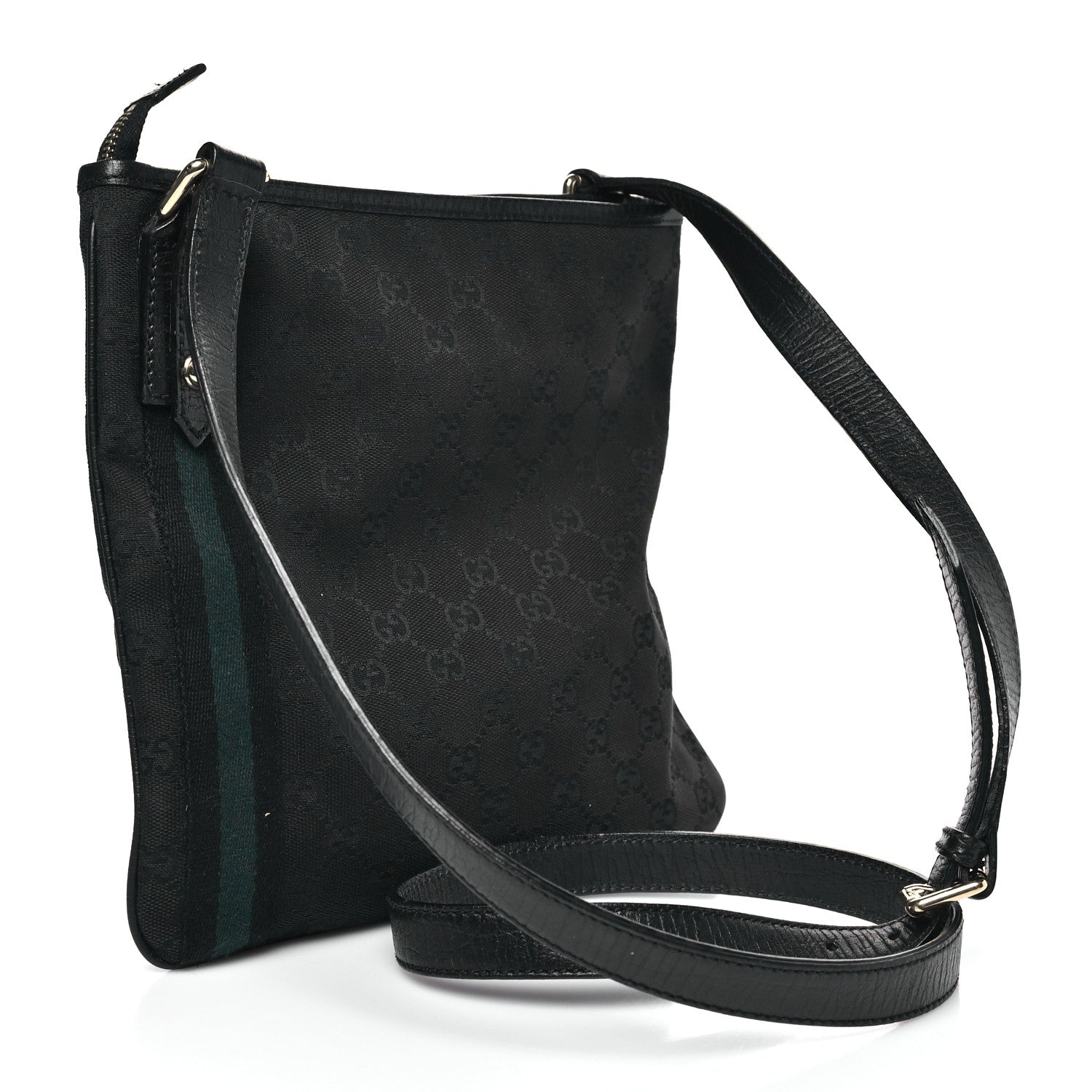 Gucci Monogram Web Jolicoeur Charms Messenger Bag Black 3 of 10