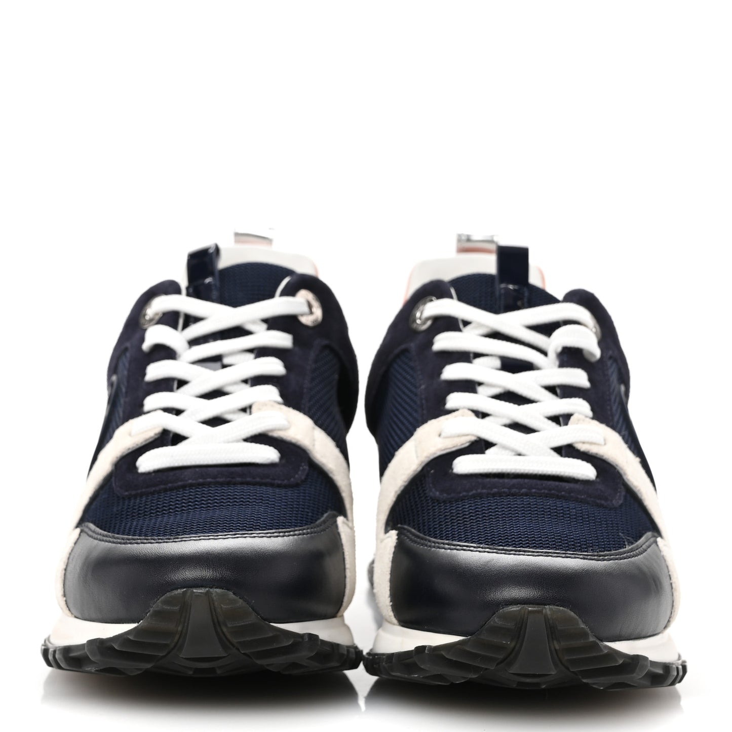 Suede Calfskin Run Away Sneakers 36.5 Blue Pink White