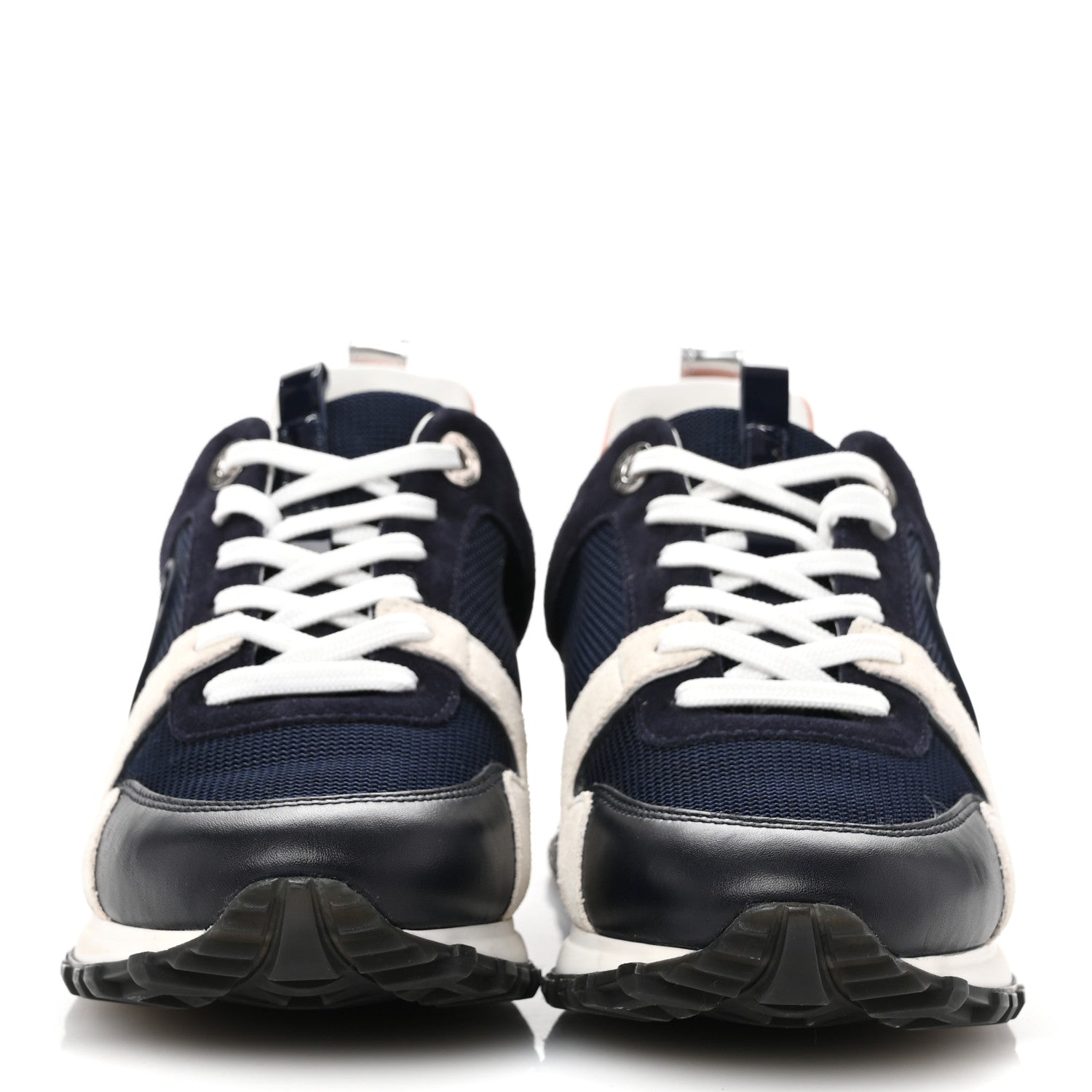 Louis Vuitton Suede Calfskin Run Away Sneakers 36.5 Blue Pink White 3 of 9