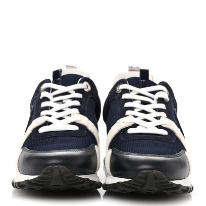 Louis Vuitton Suede Calfskin Run Away Sneakers 36.5 Blue Pink White 3 of 9