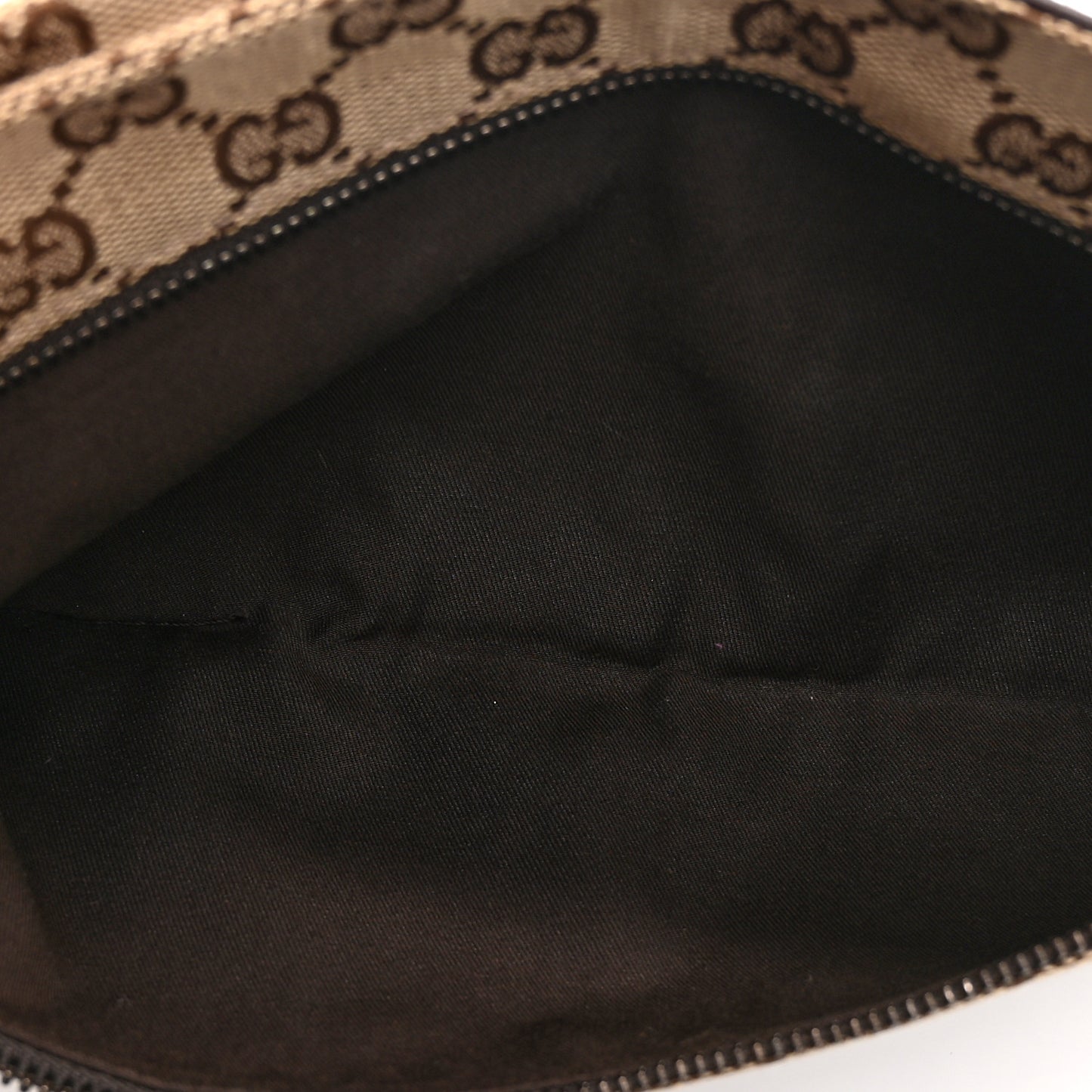 GG Monogram Web Double Pocket Belt Bag Dark Brown