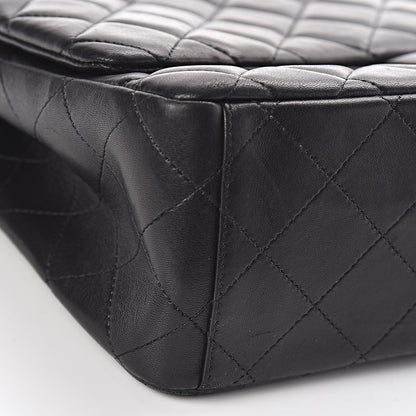 Chanel Lambskin Quilted Maxi Single Flap Black 9 of 13