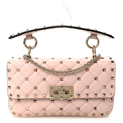 Valentino Garavani Nappa Small Rockstud Spike Shoulder Bag Water Rose 1 of 10