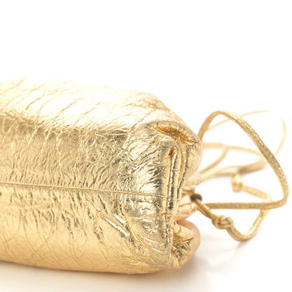 Bottega Veneta Metallic Crushed Calfskin The Mini Pouch Gold 9 of 10