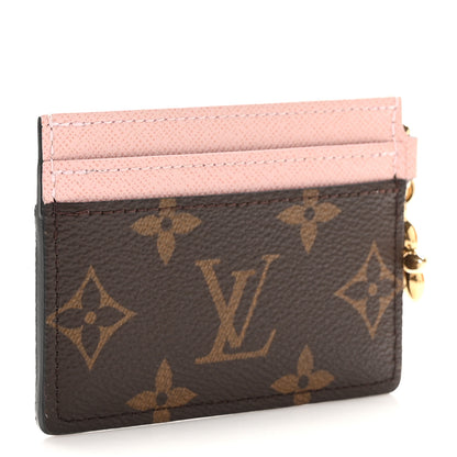 Louis Vuitton Monogram LV Charms Card Holder Rose Ballerine 3 of 8