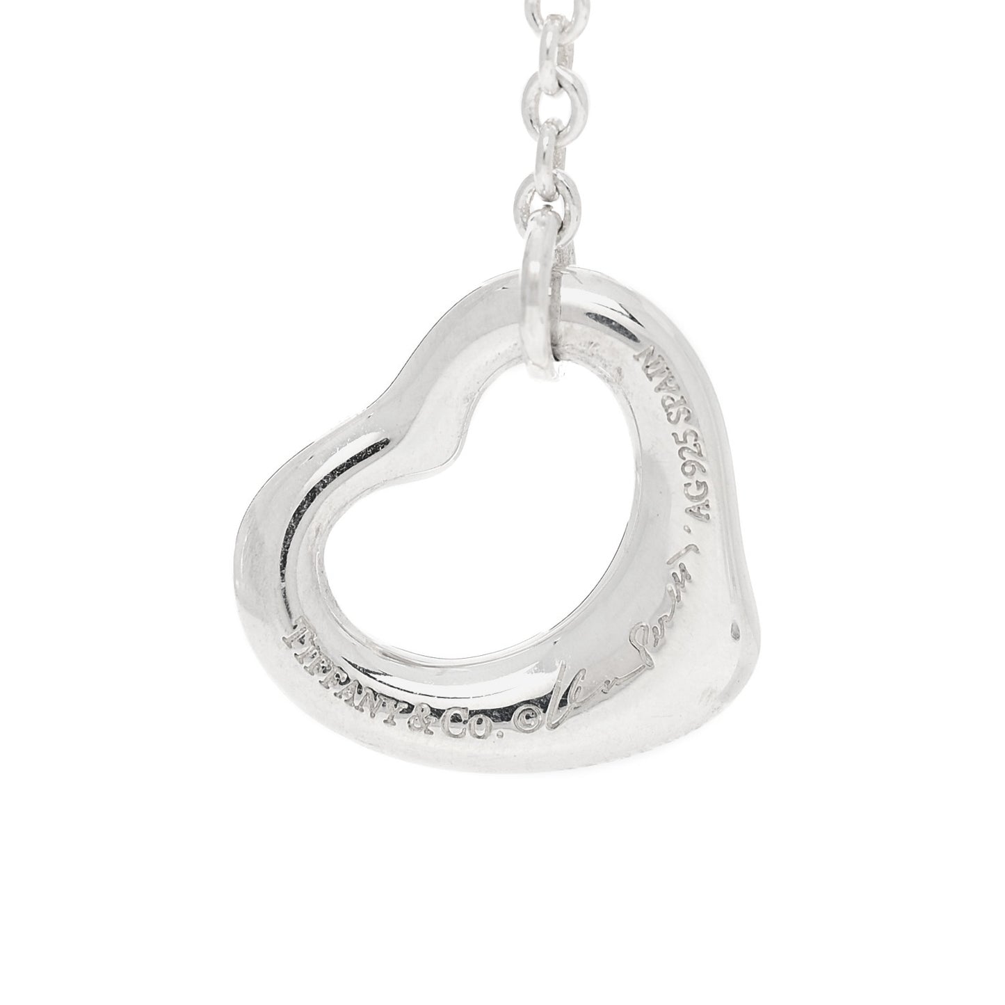 Sterling Silver Elsa Peretti Open Heart Drop Earrings