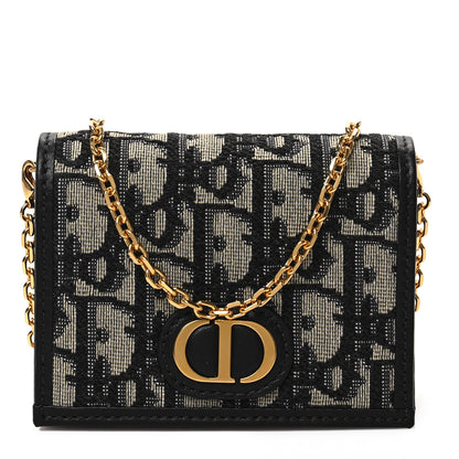 Christian Dior Oblique Nano 30 Montaigne Pouch Blue 1 of 6