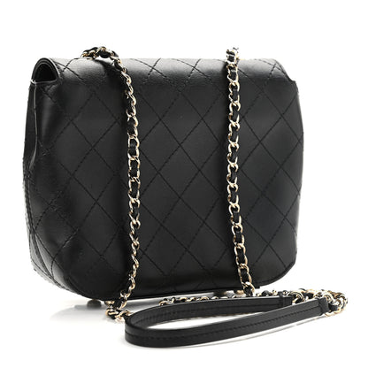 Chanel Calfskin Stitched Small Covered CC Flap Bag Black 3 of 11