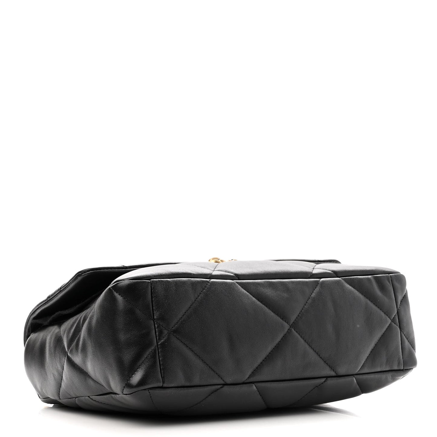Lambskin Quilted Large Chanel 19 Flap Black