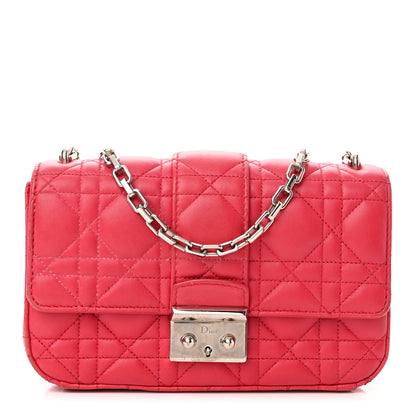 Christian Dior Lambskin Cannage Miss Dior Promenade Pouch Fuchsia 1 of 14