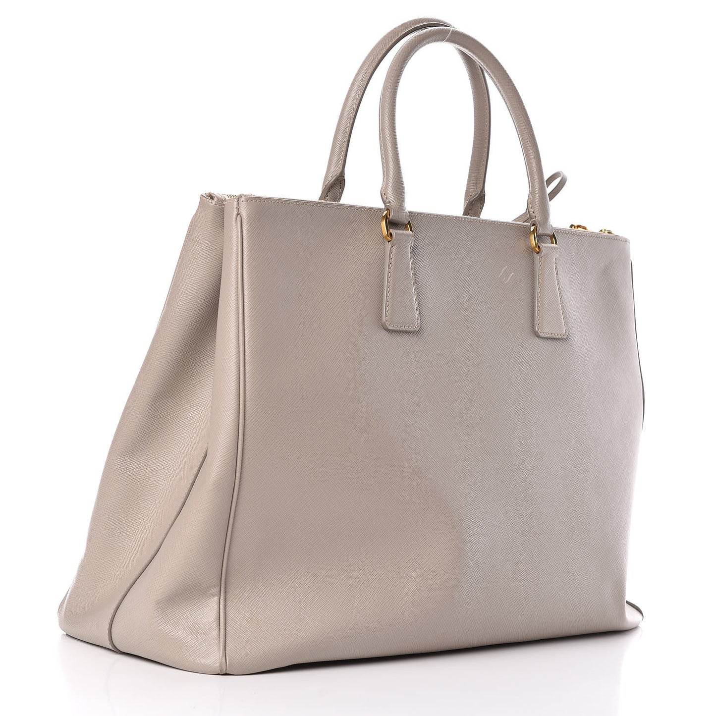 Saffiano Lux Extra Large Galleria Double Zip Tote Pomice