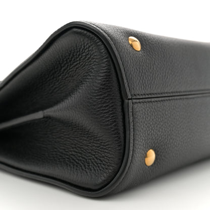 Salvatore Ferragamo Calfskin Small Margot Top Handle Satchel Black 9 of 10