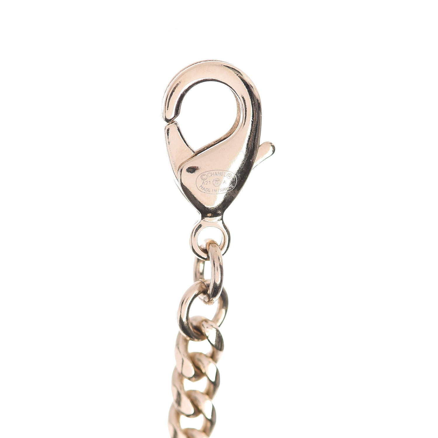 Chanel Pearl Crystal Chain CC Necklace Gold 6 of 7