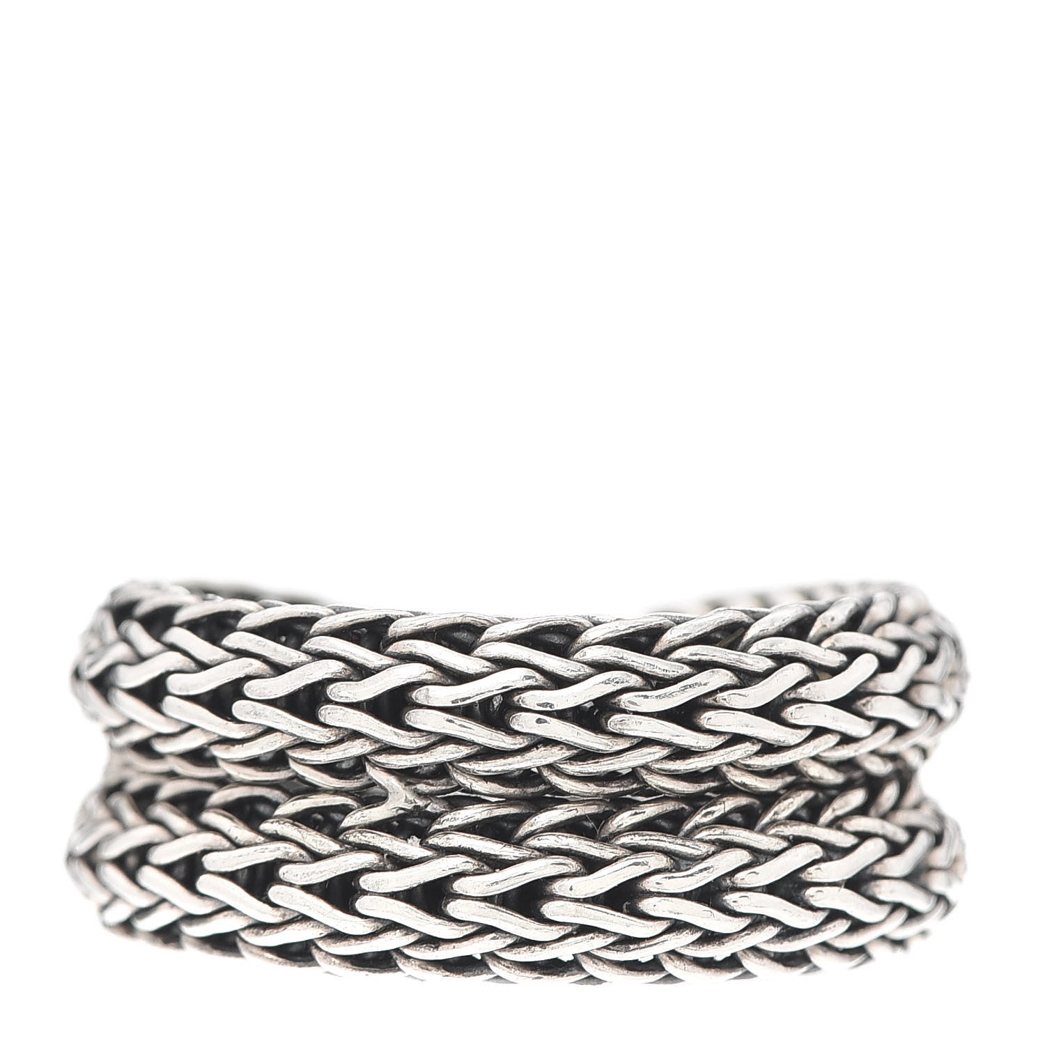 John Hardy Sterling Silver Classic Chain Crossover Ring 57 8 3 of 4