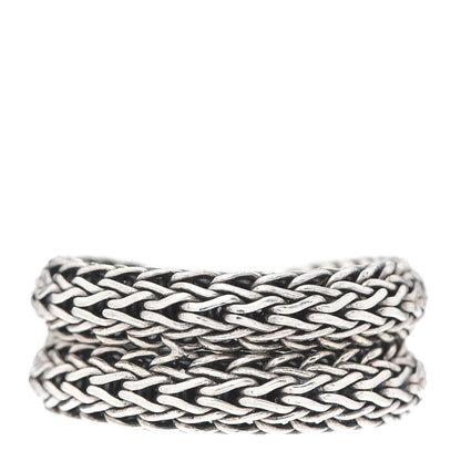 John Hardy Sterling Silver Classic Chain Crossover Ring 57 8 3 of 4
