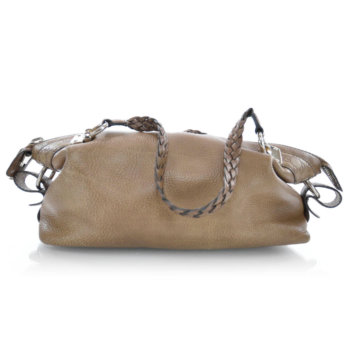 Leather Bamboo Bar Medium Shoulder Bag