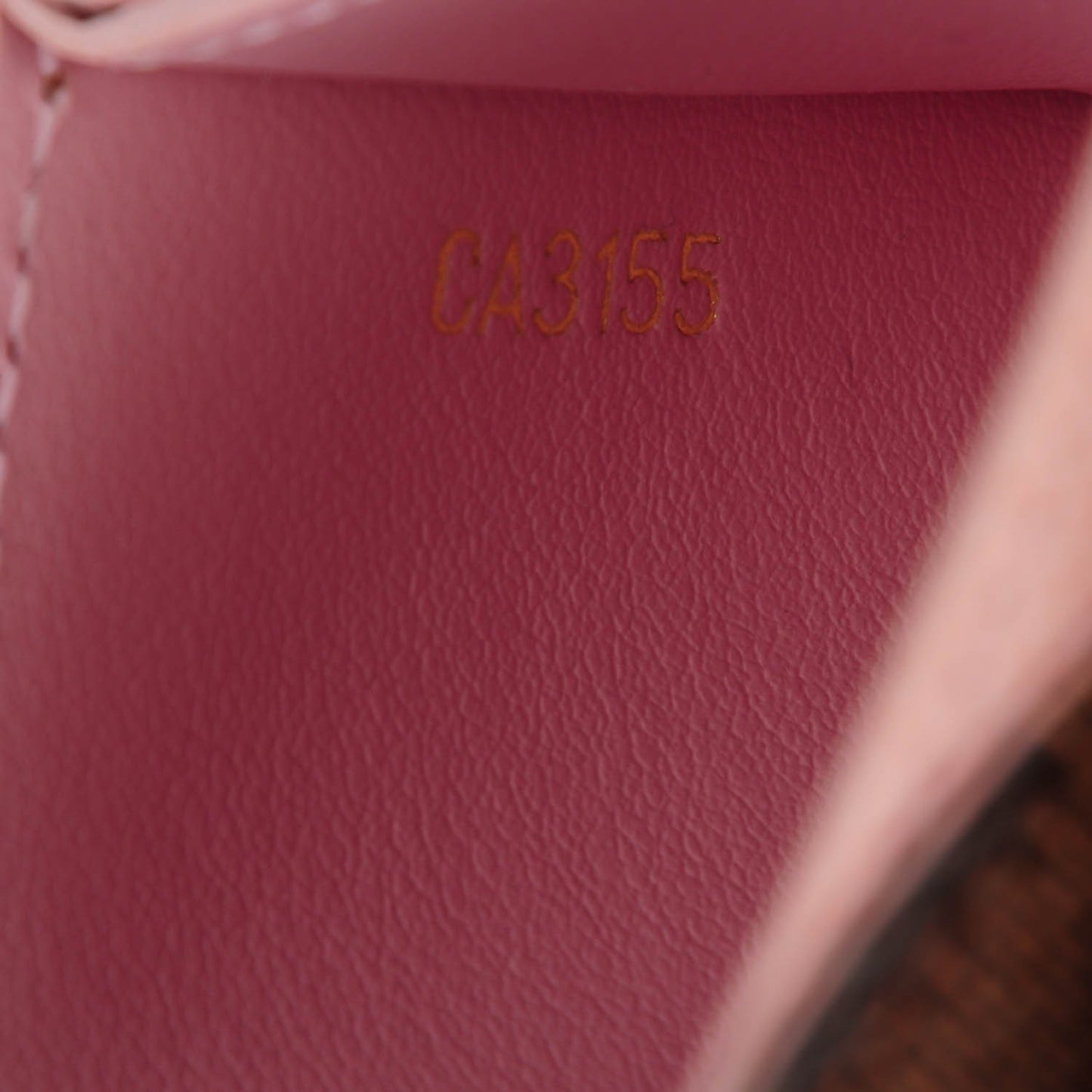 Damier Ebene Caissa Card Holder Rose Ballerine