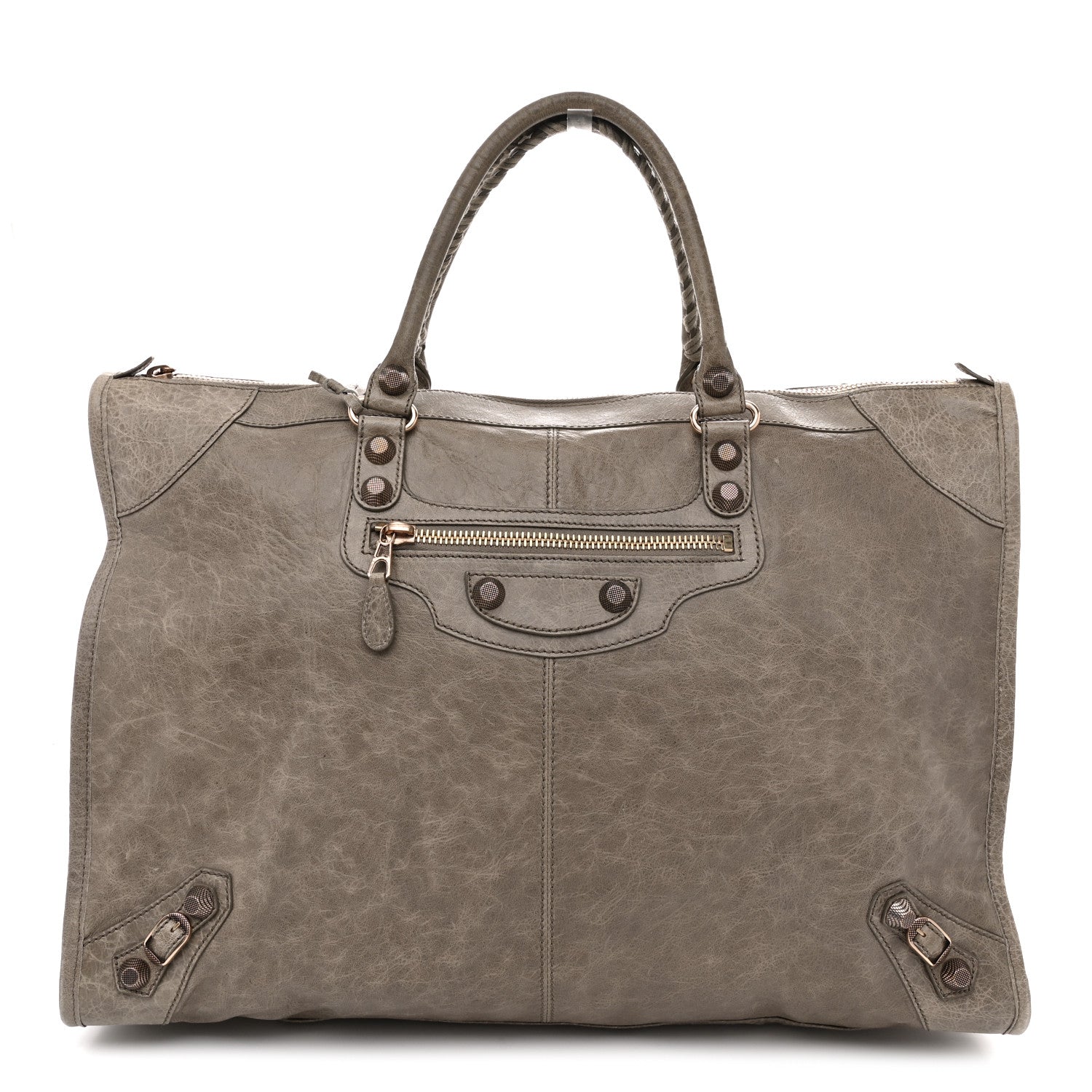Balenciaga Agneau Giant 21 Rose Gold Hardware Weekender Gris Poivre 1 of 14