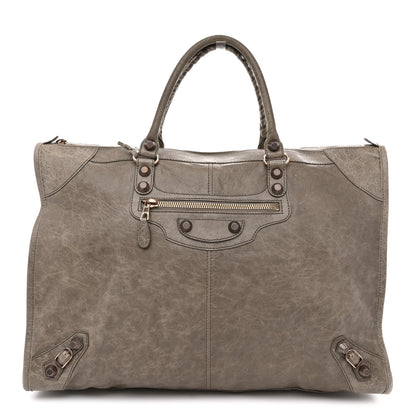 Balenciaga Agneau Giant 21 Rose Gold Hardware Weekender Gris Poivre 1 of 14