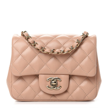 Chanel Lambskin Quilted Mini Square Flap Beige 1 of 11