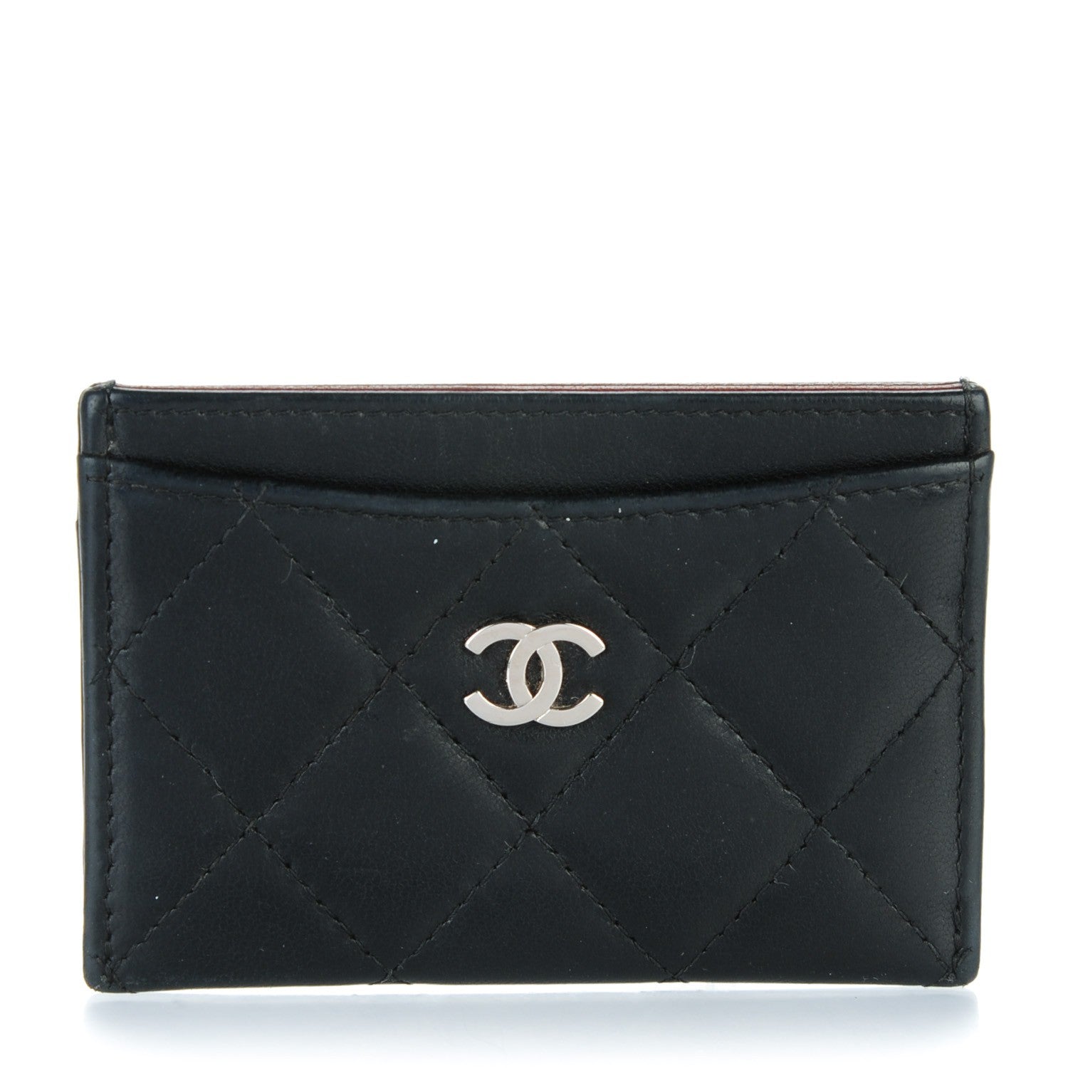 Chanel Lambskin Quilted Card Holder Black 1 of 8