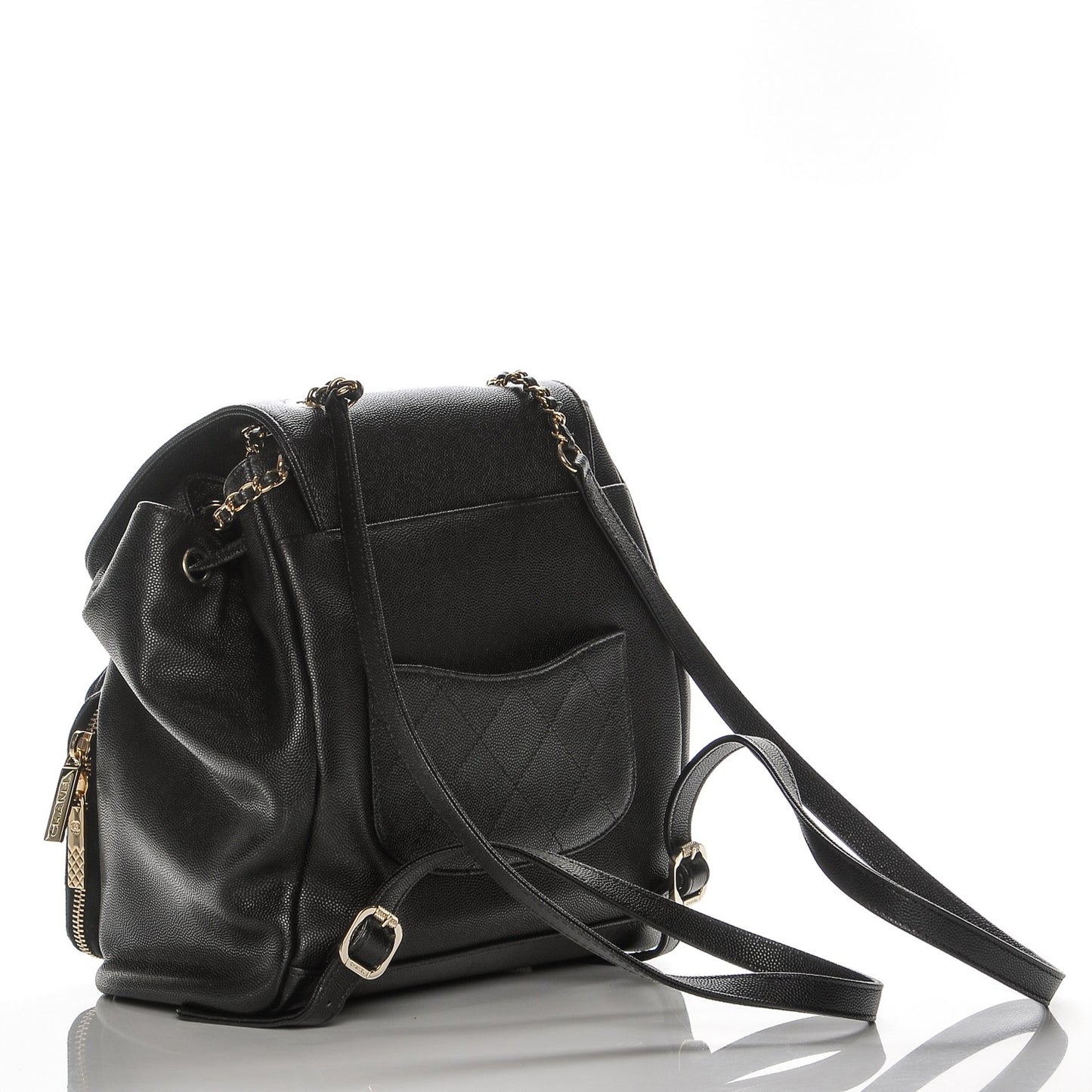 Caviar Quilted Business Affinity Backpack Black