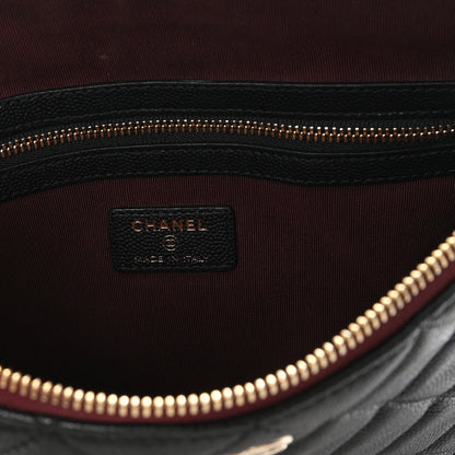 Chanel Caviar Quilted Medium Cosmetic Case Black 6 of 8