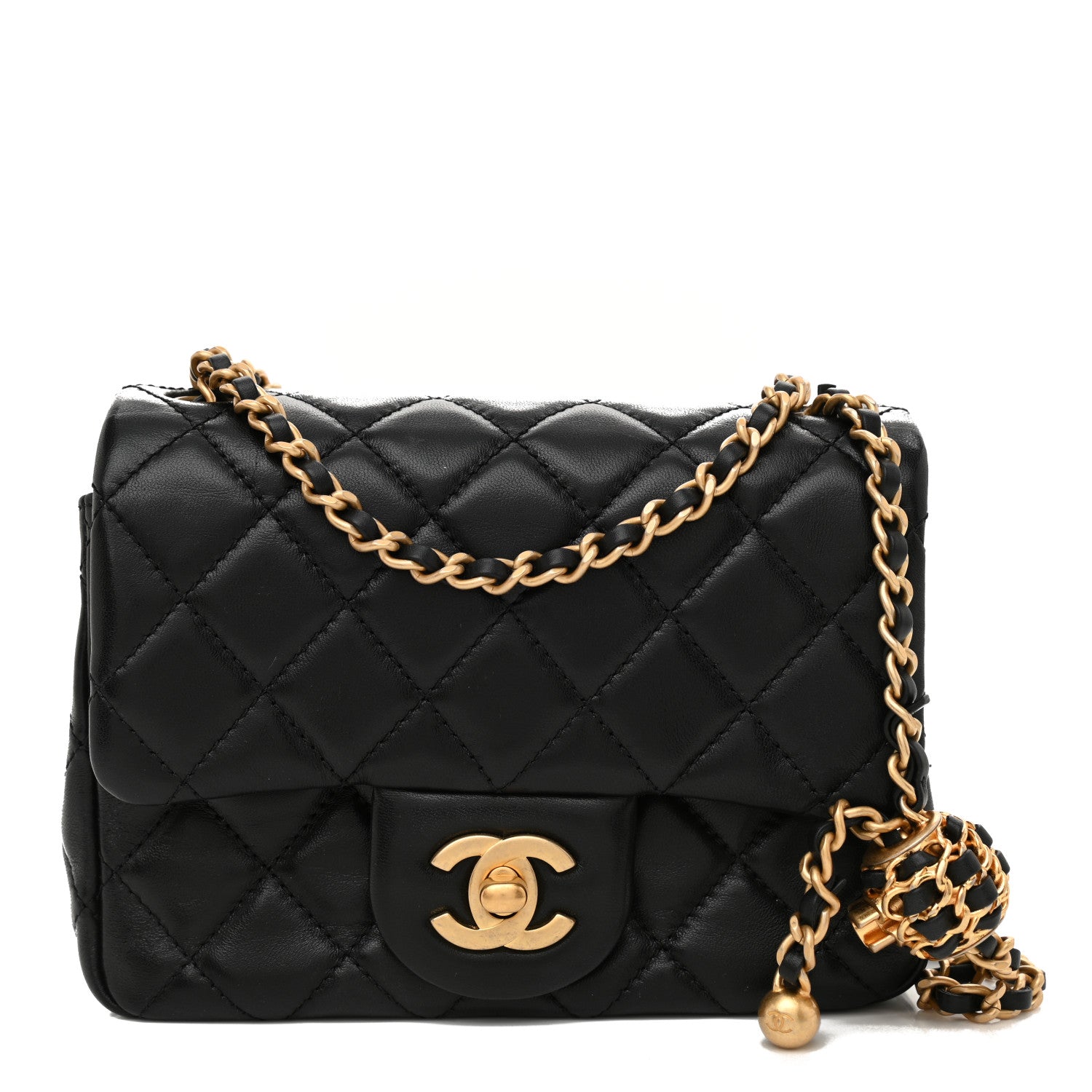 Chanel Lambskin Quilted Mini Pearl Crush Flap Black 1 of 10
