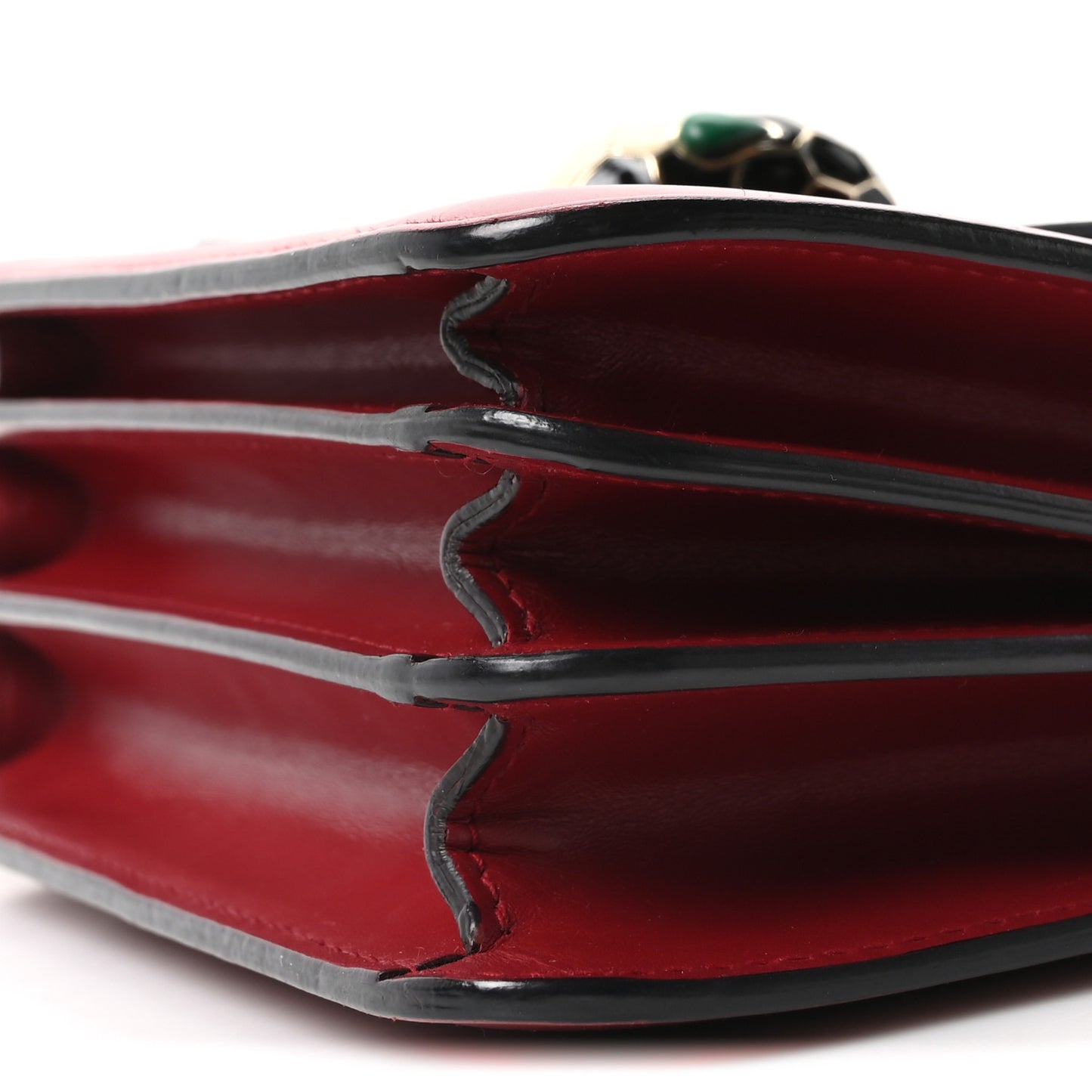 Calfskin Serpenti Forever Top Handle Red