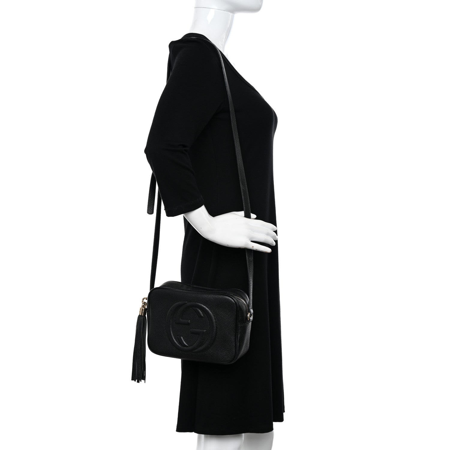 Gucci Pebbled Calfskin Small Soho Disco Bag Black 2 of 16