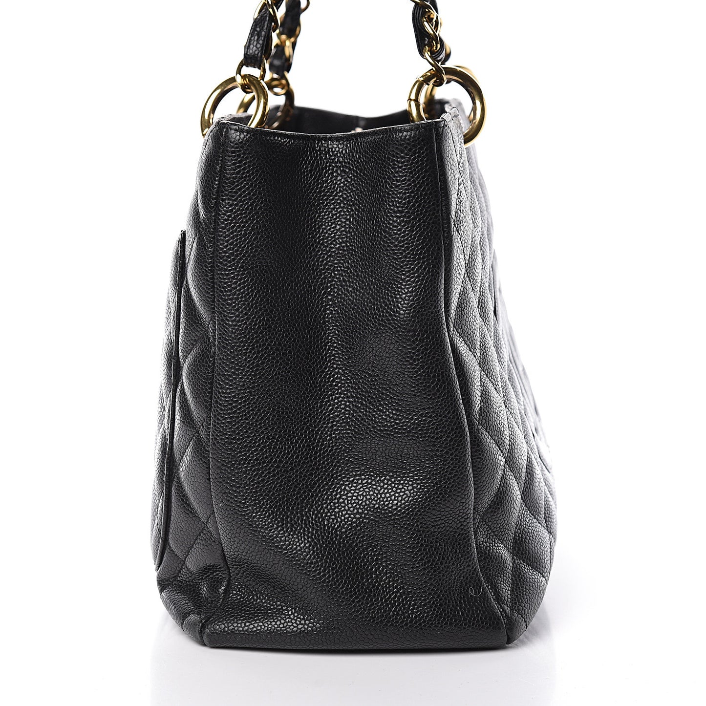 Caviar Quilted Grand Shopping Tote GST Black
