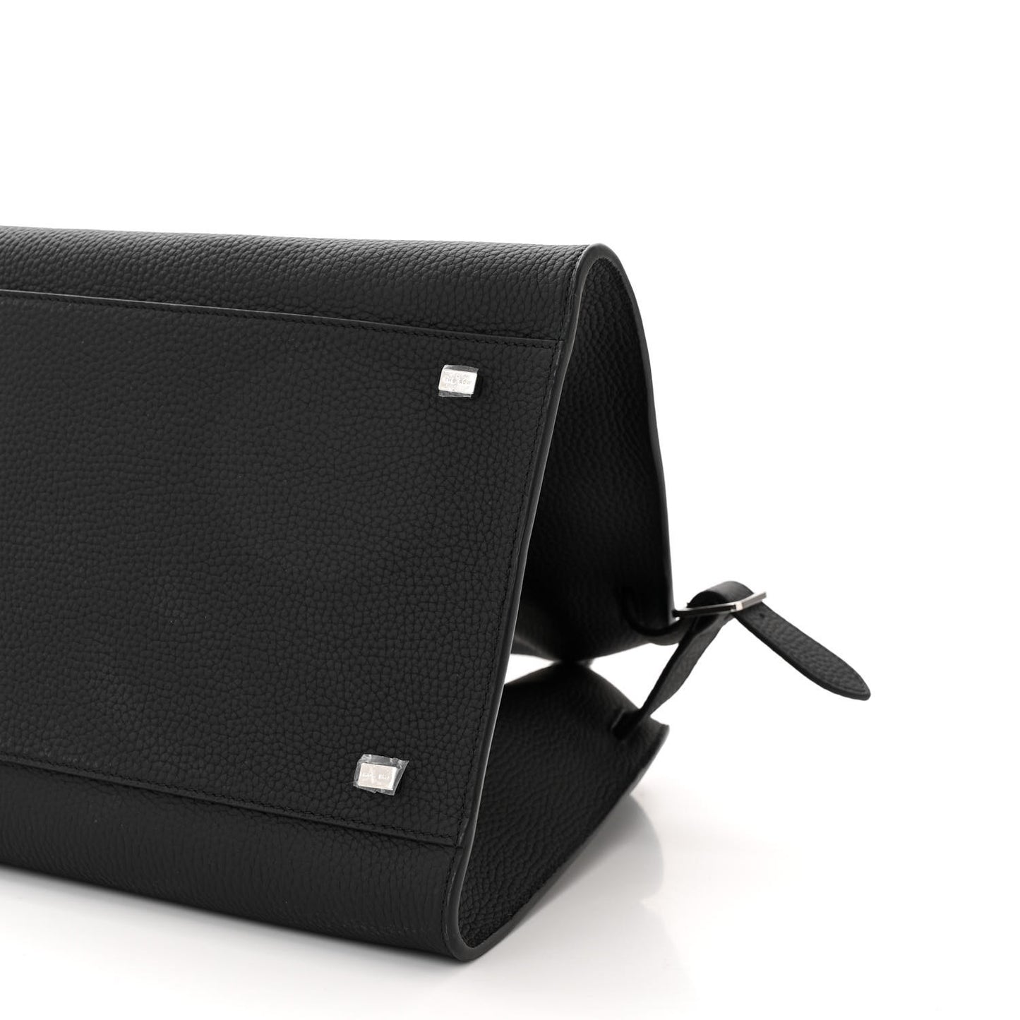 Matte Grained Calfskin Soft Margaux 15 Black