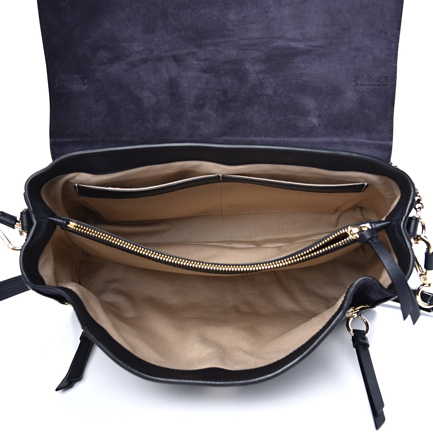 Smooth Calfskin Little Horses Embroidered Medium Faye Day Shoulder Bag Full Blue