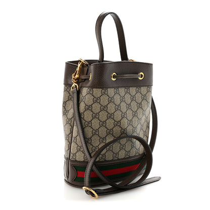 Gucci GG Supreme Monogram Web Small Ophidia Bucket Bag Brown 3 of 10