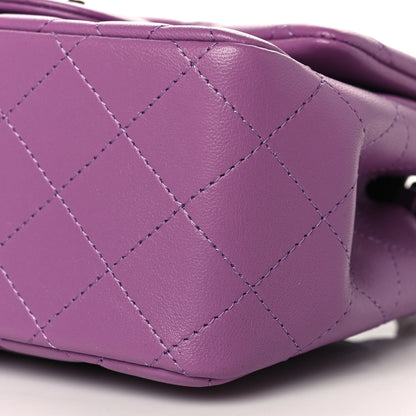Chanel Lambskin Quilted Mini Square Flap Purple 10 of 11