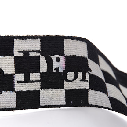 Christian Dior Canvas Embroidered Shoulder Strap Black White 8 of 11