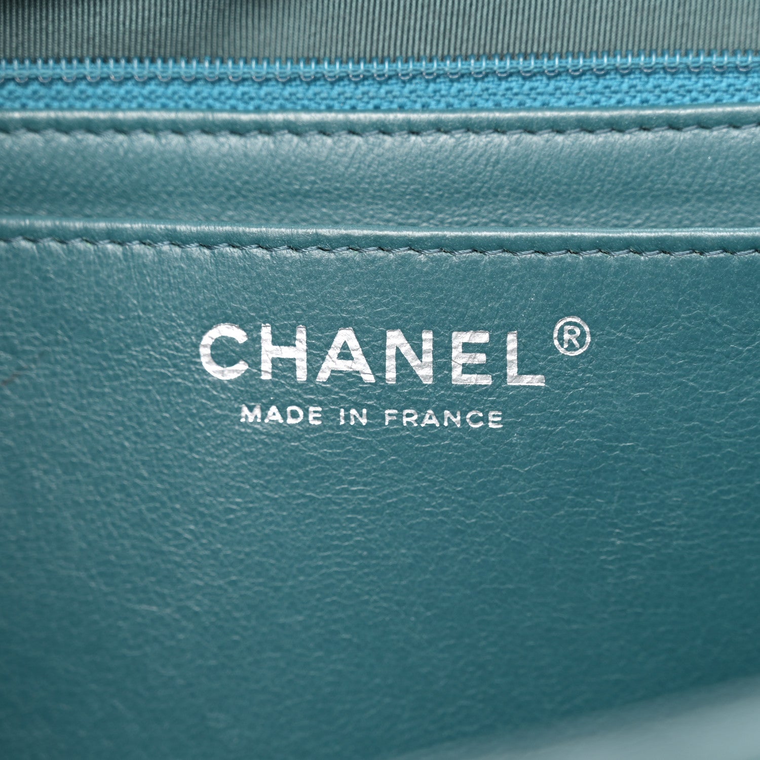 Chanel Lambskin Quilted Maxi Single Flap Turquoise 6 of 14
