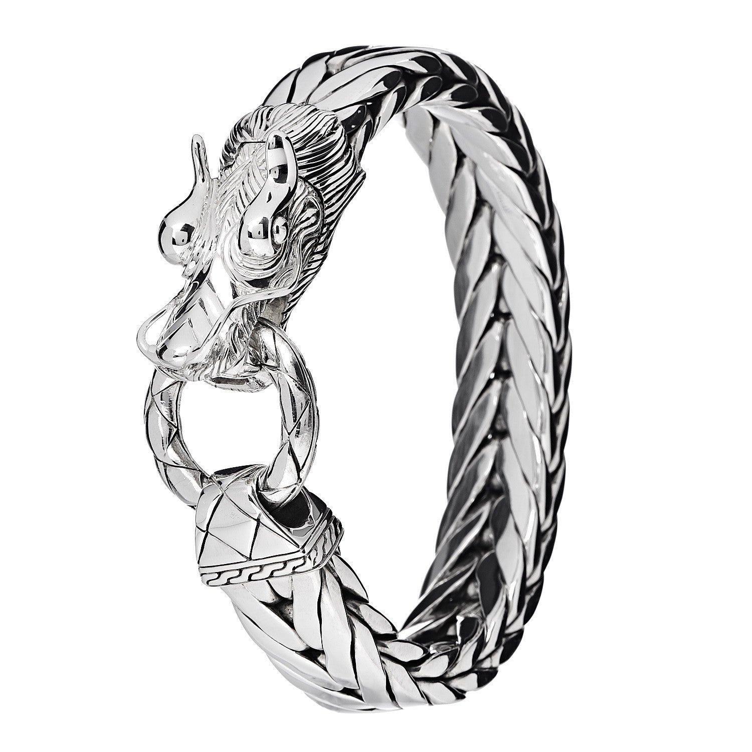 John Hardy Sterling Silver 15mm Legends Naga Dragon Station Bracelet 1 of 5