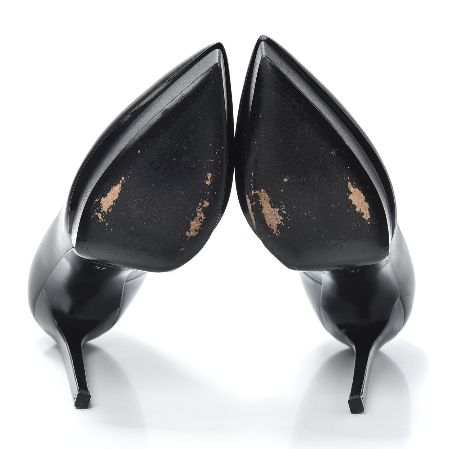 Pebbled Patent Calfskin Janis 105 Pumps Black