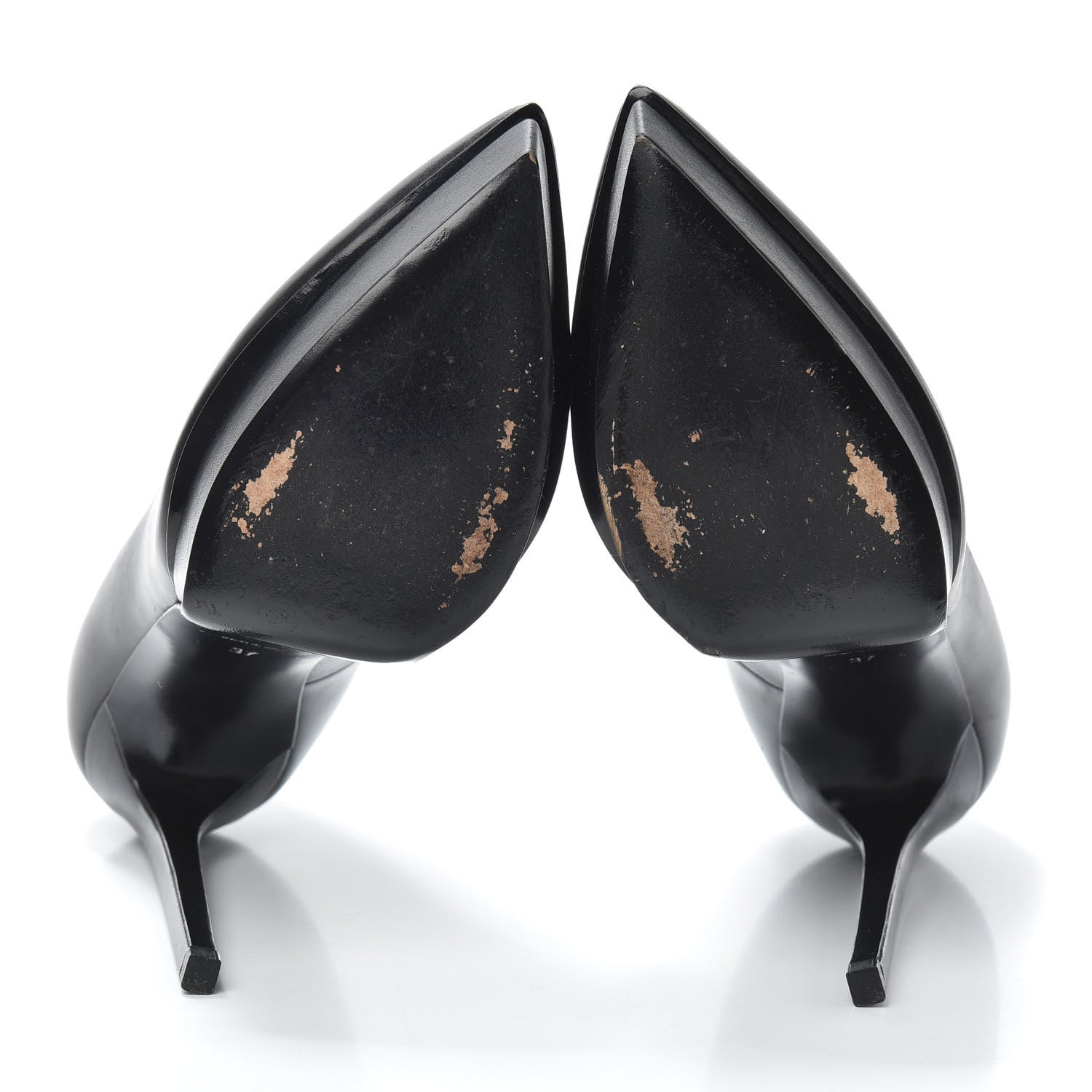 Saint Laurent Pebbled Patent Calfskin Janis 105 Pumps Black 7 of 7