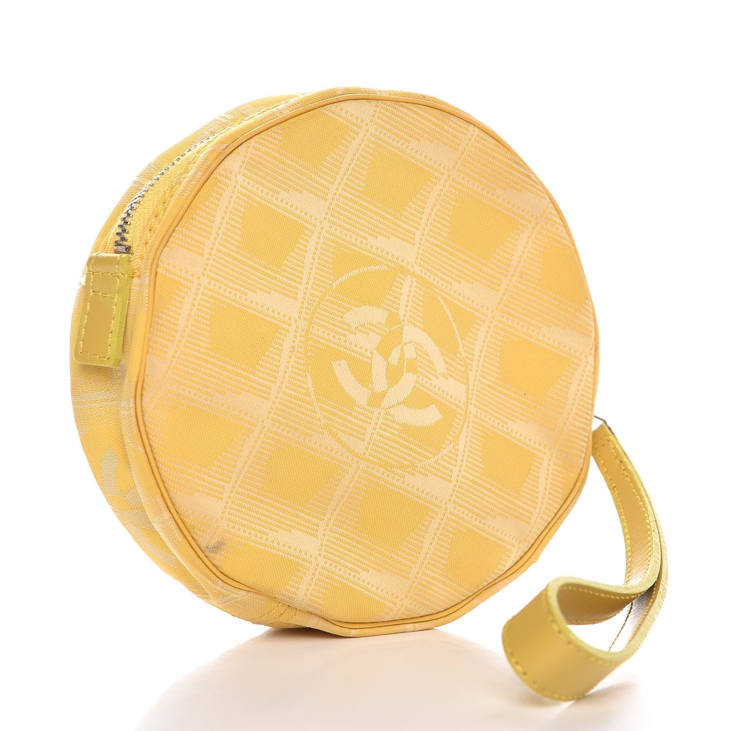Chanel Nylon Travel Wristlet Yellow 3 of 10
