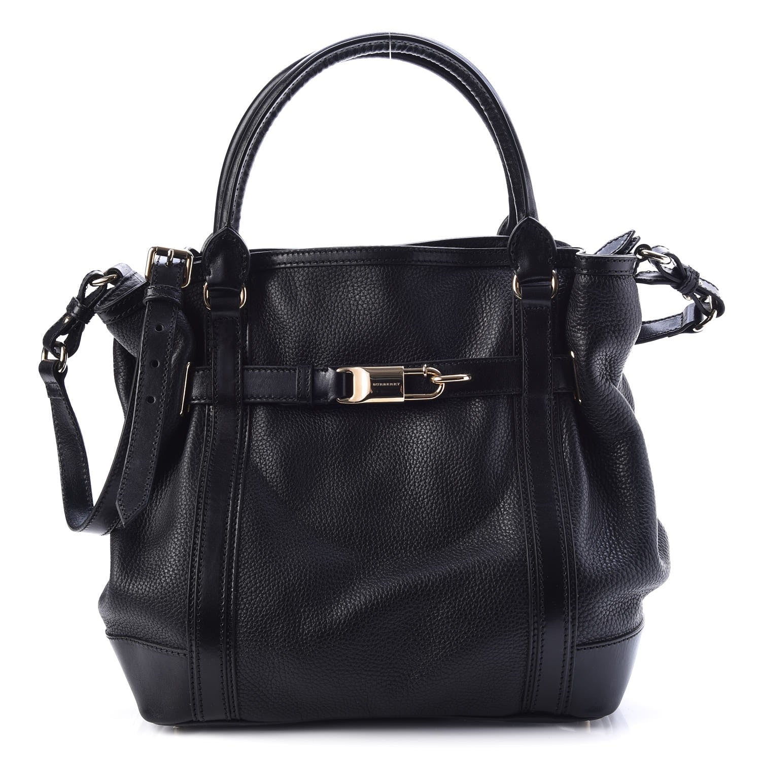 Burberry Grainy Calfskin Medium Golderton Tote Black 1 of 12