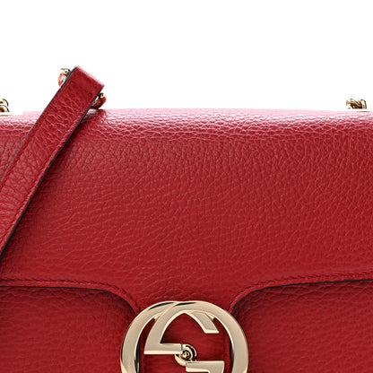 Gucci Dollar Calfskin Small Interlocking G Shoulder Bag Red 8 of 13
